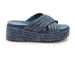Urban Outfitters Blue Platform Slide Sandals